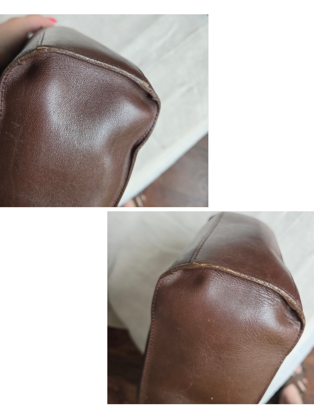 RARE Coach Vintage Leather Cut-Out Tote Bucket Handbag - Picture 11 of 12